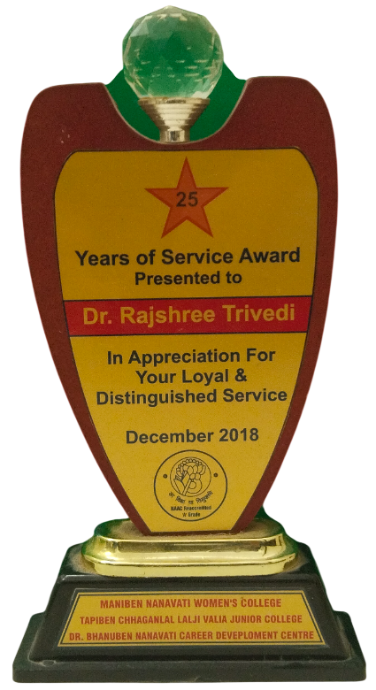 Appreciation for Providing 25 Years of service by MNWC